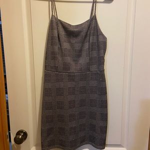 plaid mini dress